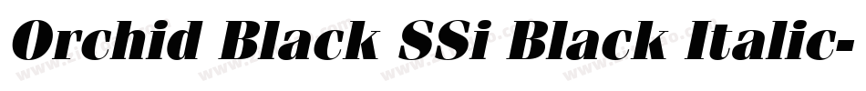 Orchid Black SSi Black Italic字体转换
